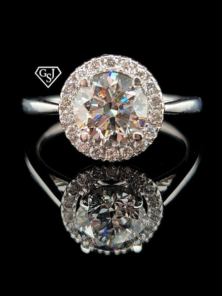 classic engagement ring 10k white gold