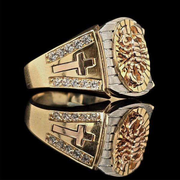 18KT Gold Scorpion Diamond Signet Ring