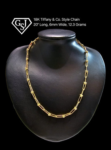 18K Tiffany & Co. Style Chain