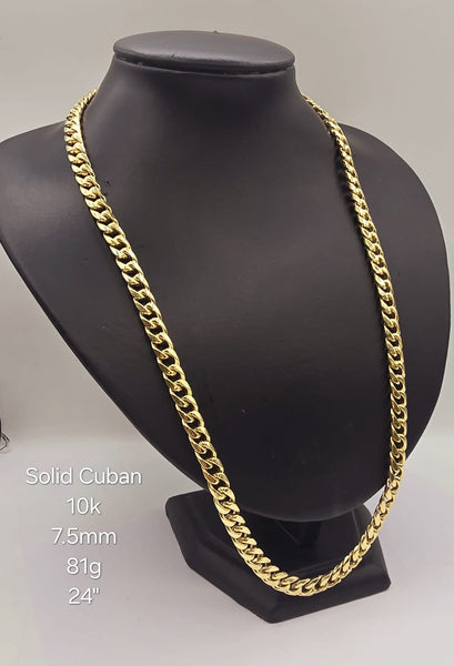 10K Solid Cuban Chain