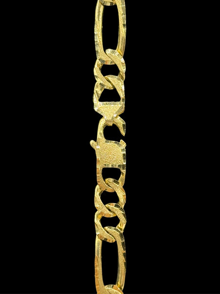 10K Diamond-Cut Figaro Chain