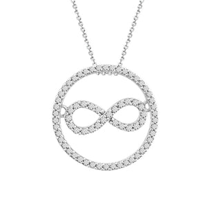 LADIES PENDANT 1/4 CT ROUND DIAMOND 10K WHITE GOLD (CHAIN NOT INCLUDED)