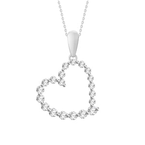 LADIES PENDANT 1/4 CT ROUND DIAMOND 10K WHITE GOLD (CHAIN NOT INCLUDED)
