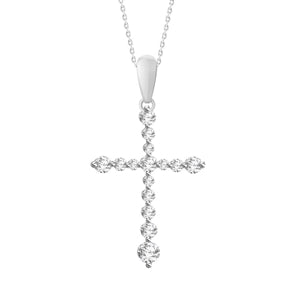 LADIES PENDANT 1/4 CT ROUND DIAMOND 10K WHITE GOLD (CHAIN NOT INCLUDED)