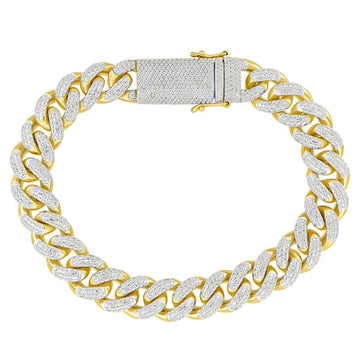 Men’s Bedazzled Clasp Gold Chain Bracelet