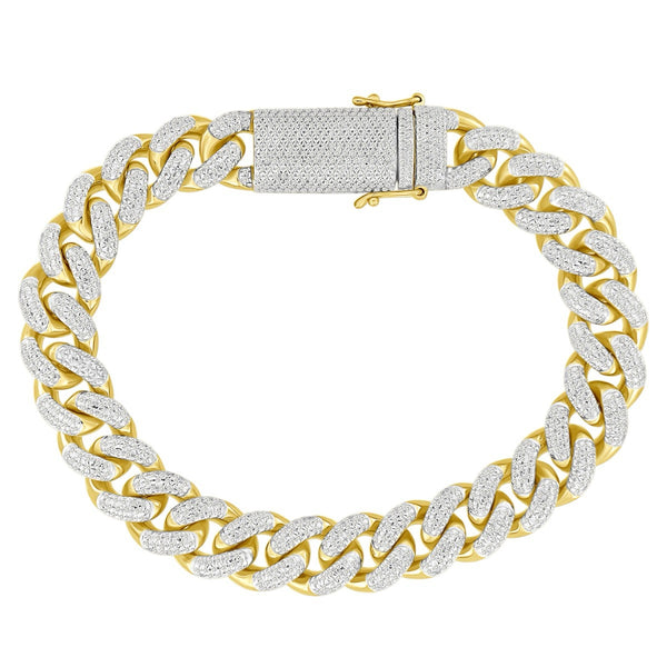 Men’s Bedazzled Clasp Gold Chain Bracelet