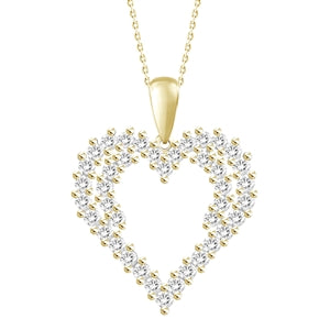 LADIES PENDANT 1/2 CT ROUND DIAMOND 10K YELLOW GOLD (CHAIN NOT INCLUDED)