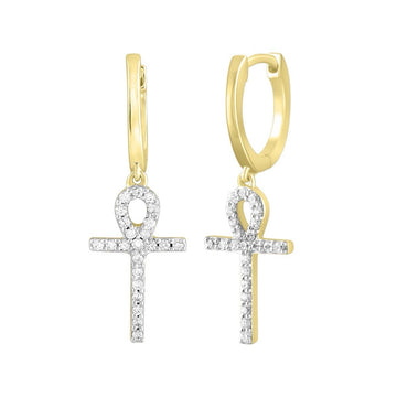 Men’s Ankh Hoop Earrings