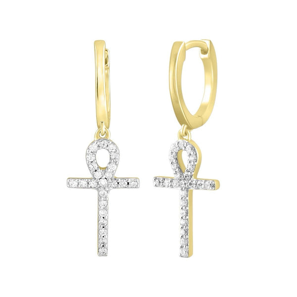 Men’s Ankh Hoop Earrings