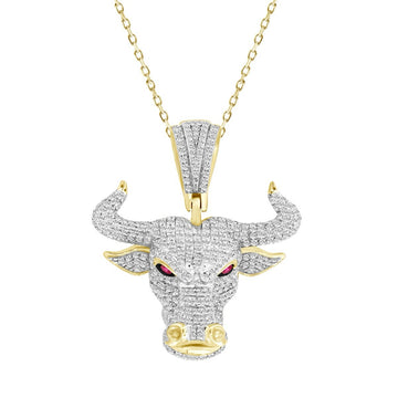 Men’s Gold Ox Head Pendant