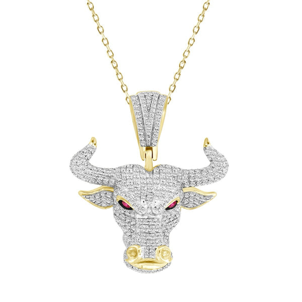 Men’s Gold Ox Head Pendant