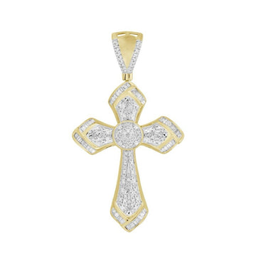 Yellow Gold Flared Cross Pendant