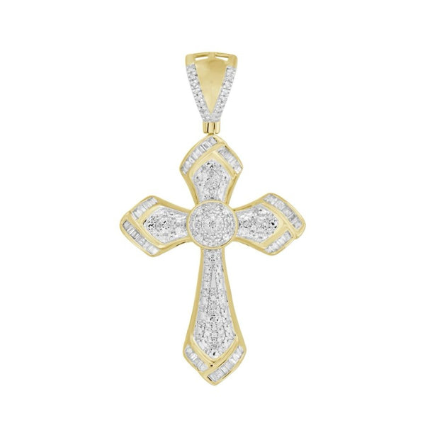 Yellow Gold Flared Cross Pendant