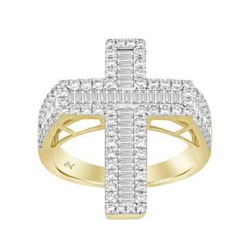 Yellow Gold Cross Ring