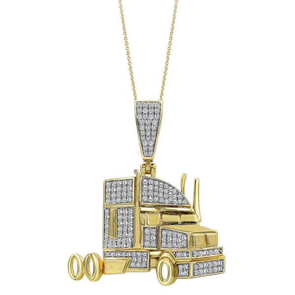 Men’s Yellow Gold Truck Pendant