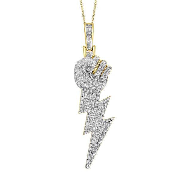 Gold Lightning Bolt Pendant