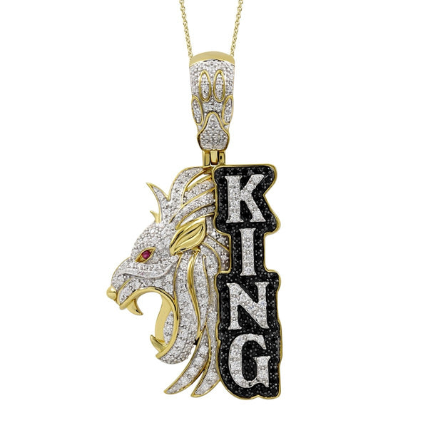 Yellow Gold King Lion Pendant