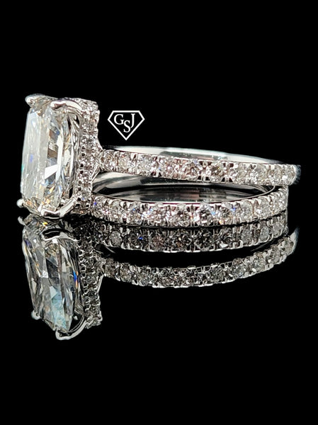 3.02CT center diamond, 14K wedding set