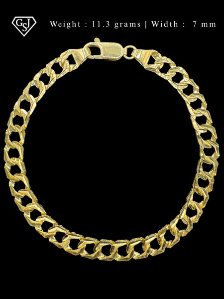 10K Diamond-Cut Bracelet