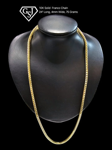 10K Solid Franco Chain