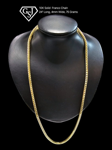 10K Solid Franco Chain