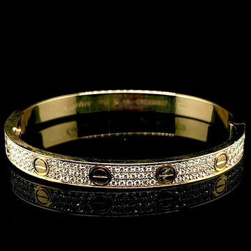 18kt Gold Custom Made Cartier Diamond Bangle