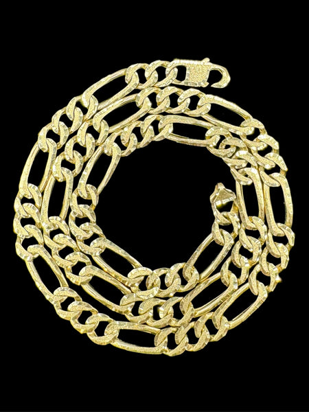 10K Diamond-Cut Figaro Chain