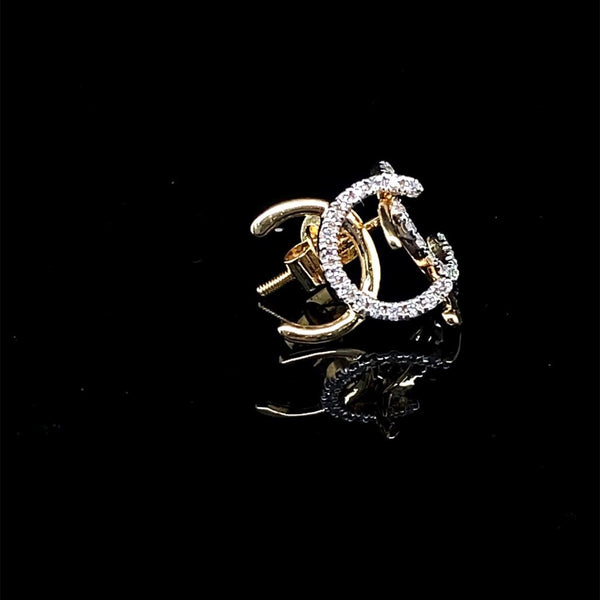 Ch-12E 14K Yellow Gold Designer Earrings