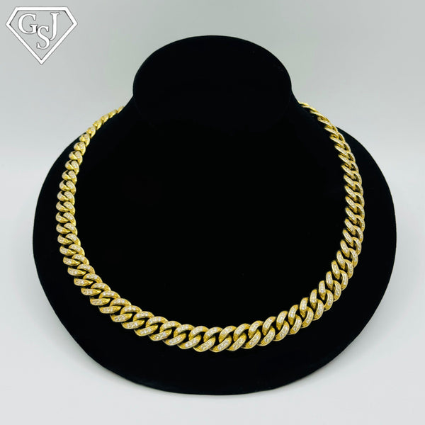 Gold Plated Sterling Silver Cuban Chain