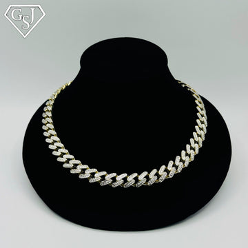 10K Yellow and White Gold Cuban Chain