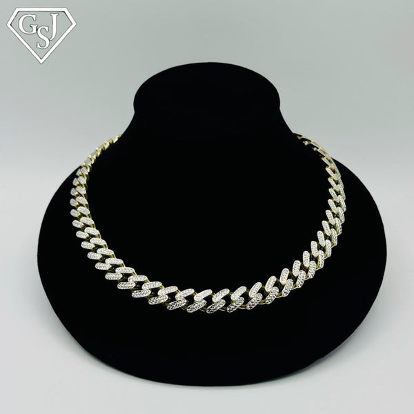 10K Yellow and White Gold Cuban Chain