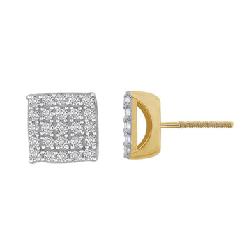 1.00CT Round Diamond Square Studs