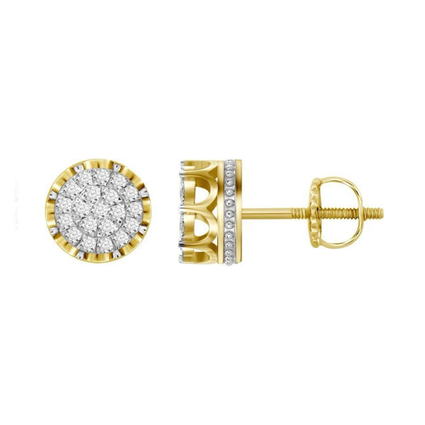 0.50CT Crown Basket Round Diamond Studs