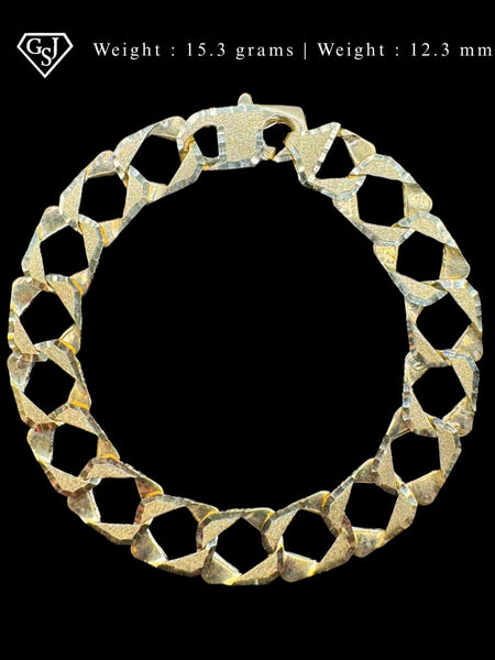 10K Diamond-Cut Bracelet