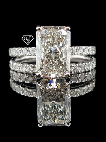 3.02CT center diamond, 14K wedding set