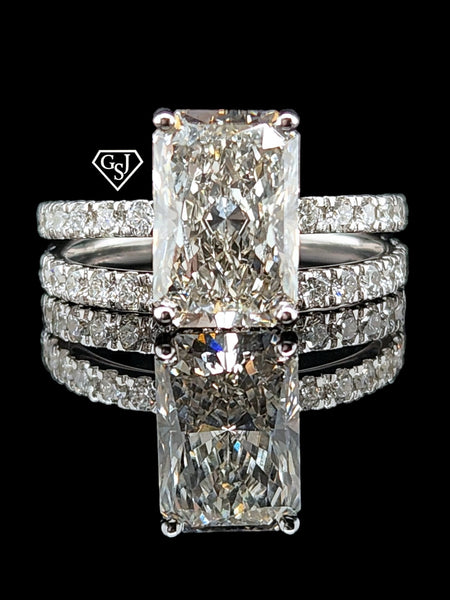 3.02CT center diamond, 14K wedding set