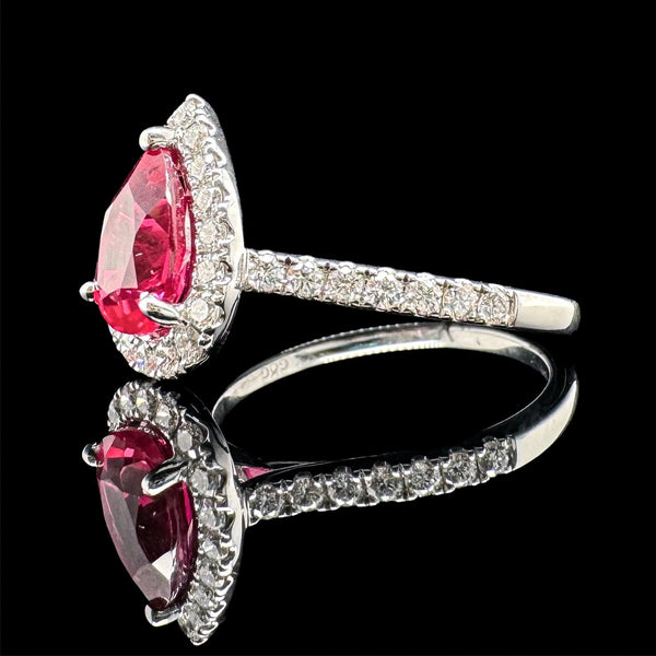 Teardrop Ruby Ring