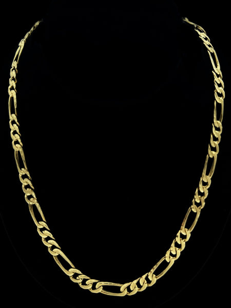 10K Diamond-Cut Figaro Chain