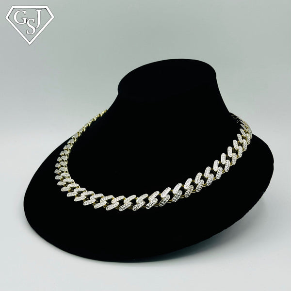 10K Yellow and White Gold Cuban Chain