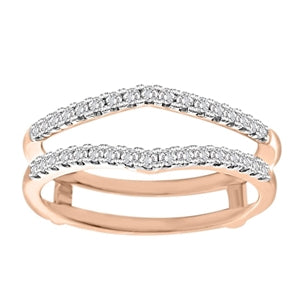 LADIES ENHANCERS WRAPS 1/4 CT ROUND DIAMOND 14K ROSE GOLD