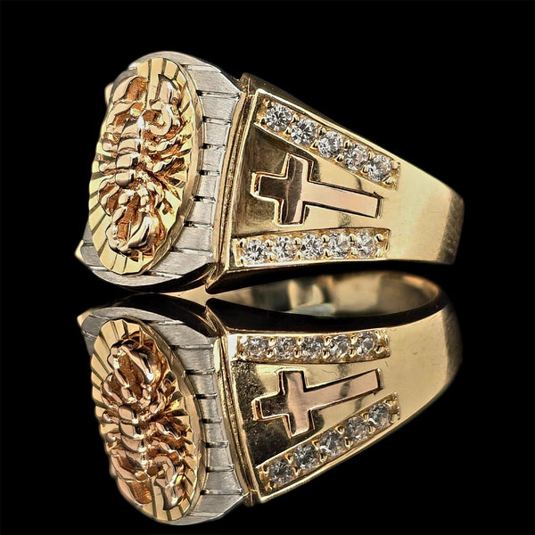 18KT Gold Scorpion Diamond Signet Ring