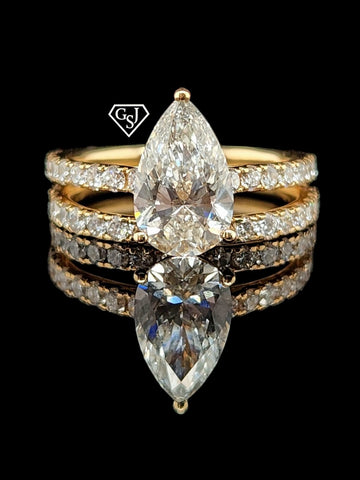 14K Gold wedding set