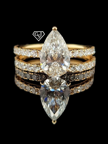 14K Gold wedding set