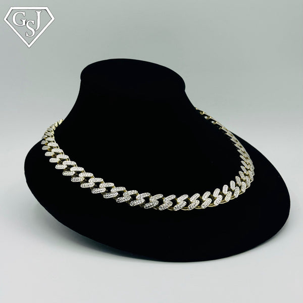 10K Yellow and White Gold Cuban Chain