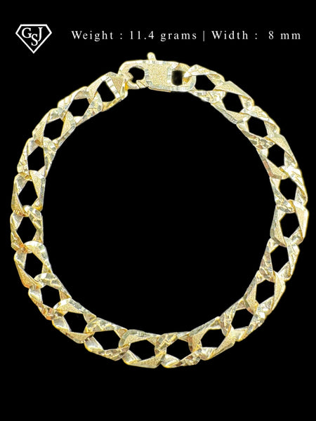 10K Diamond-Cut Bracelet