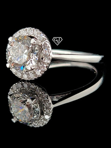 classic engagement ring 10k white gold