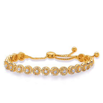 Yellow Gold Bolo Diamond Bracelet