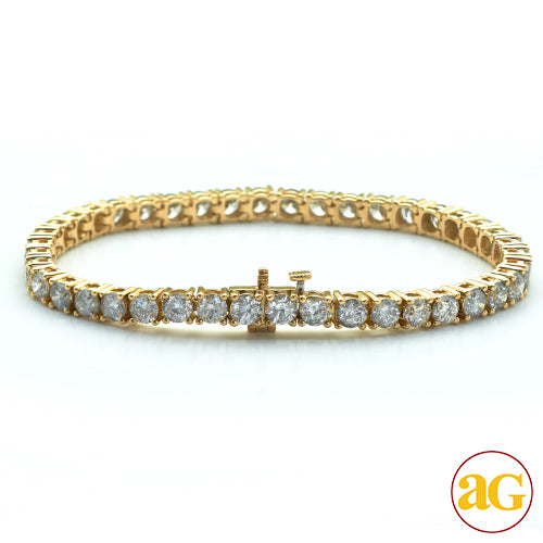 14KY 10.0 CTW DIAMOND TENNIS BRACELET