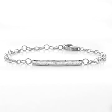 14KW 0.40CTW BAGUETTE DIAMOND BRACELET - SINGLE