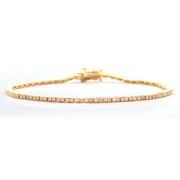 14KY 1.05CTW DIAMOND 4-PRONG TENNIS BRACELET
